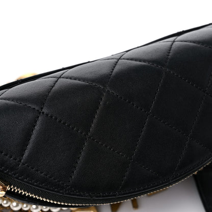 Chanel Lambskin Quilted All About Chains Waist Belt Bag Black 12 of 14