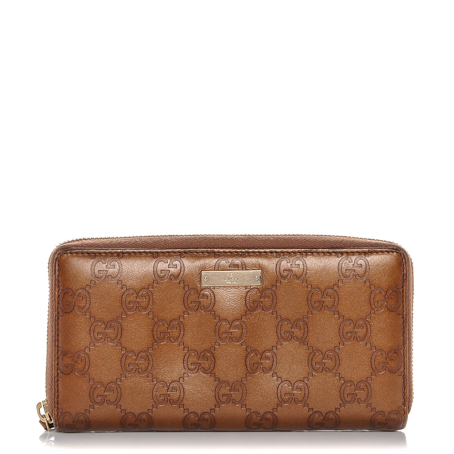 Gucci Guccissima Zip Around Wallet Bronze 1 of 6