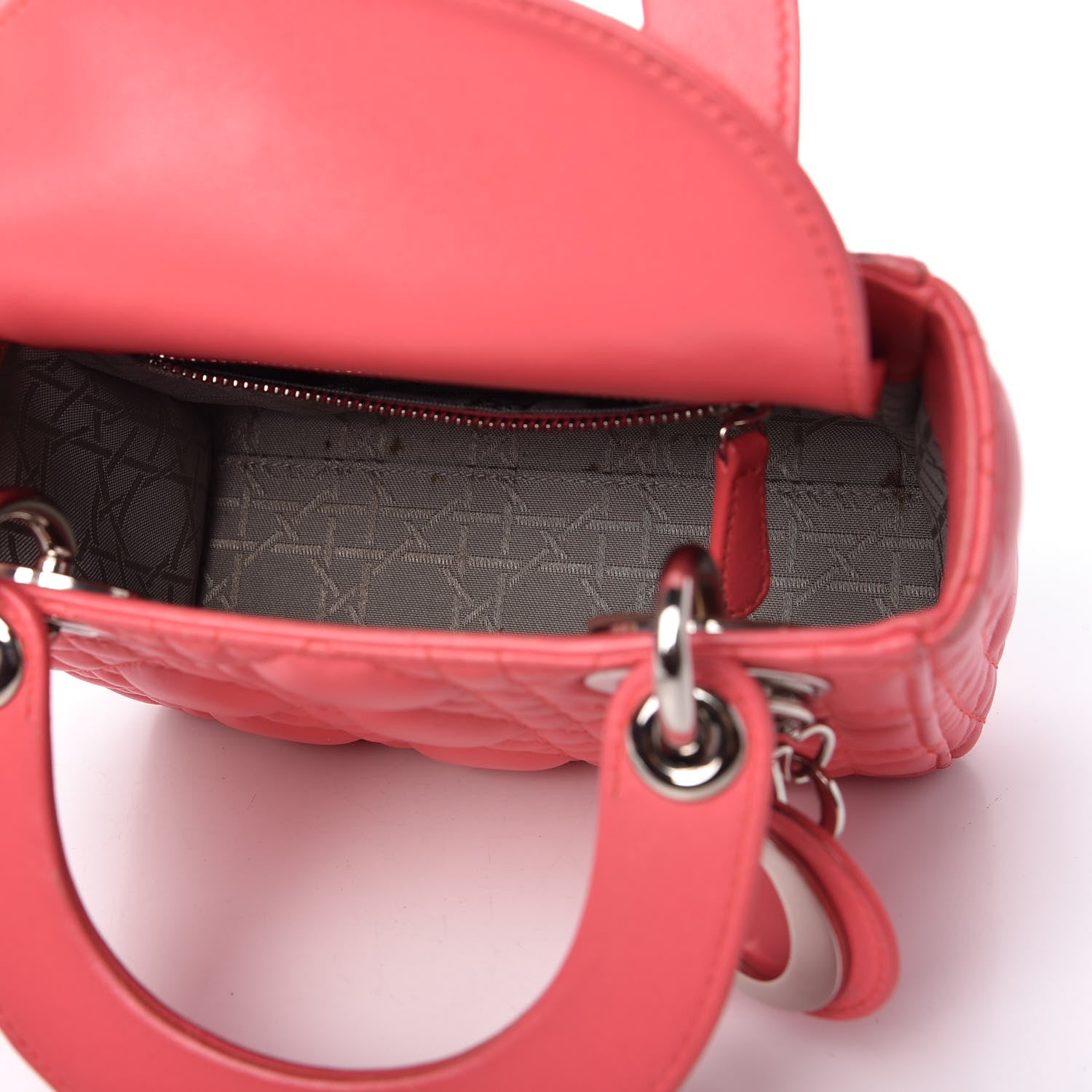 Christian Dior Lambskin Cannage Mini Lady Dior Pink 5 of 15