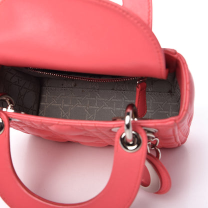 Christian Dior Lambskin Cannage Mini Lady Dior Pink 5 of 15