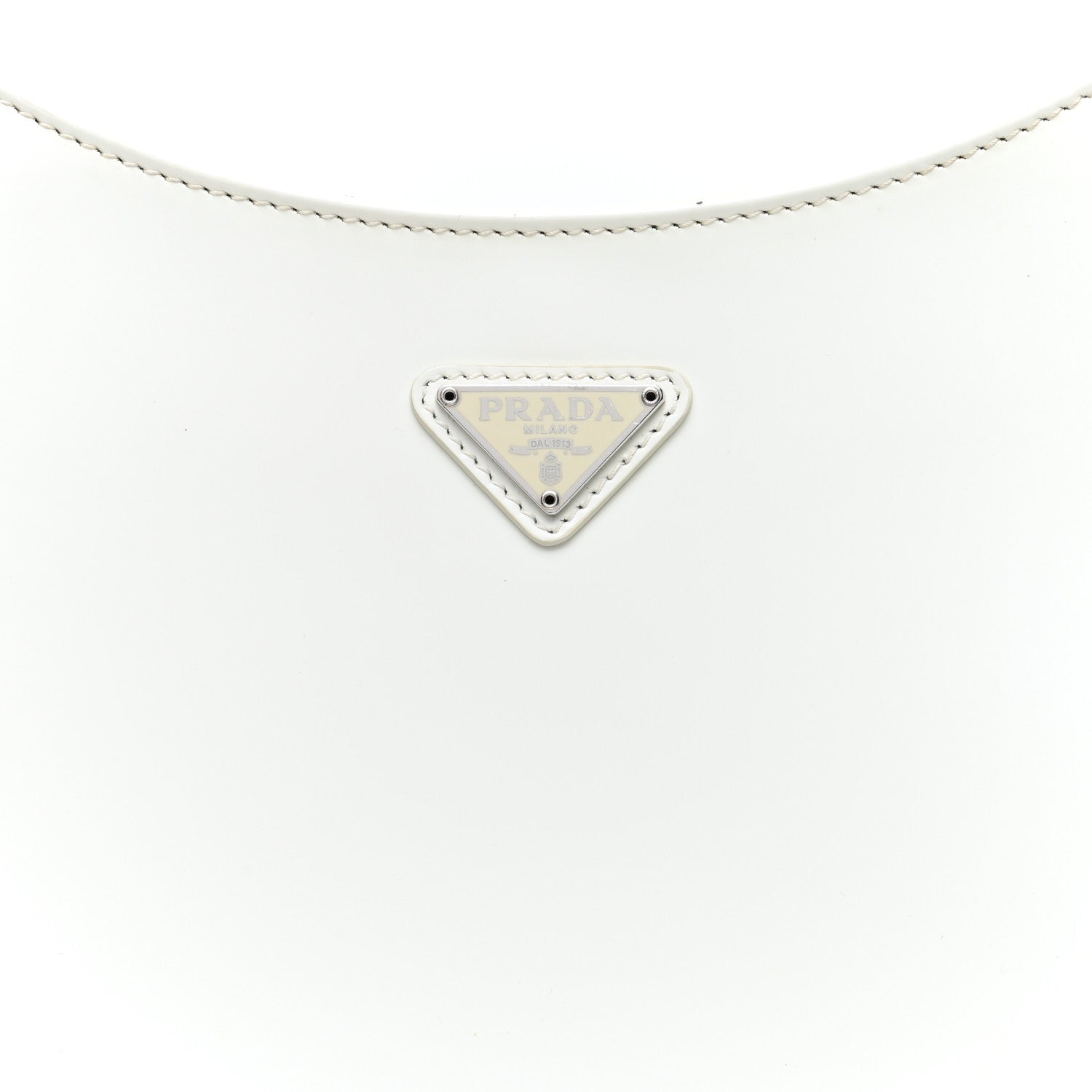 Prada Spazzolato Cleo Shoulder Bag White 7 of 9