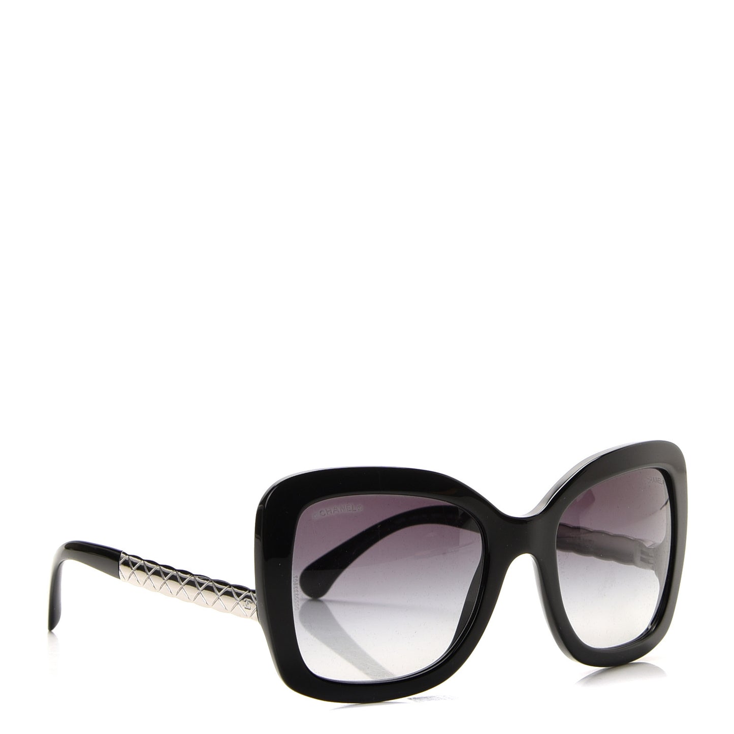 Acetate Spring Butterfly Sunglasses 5370 Black Silver