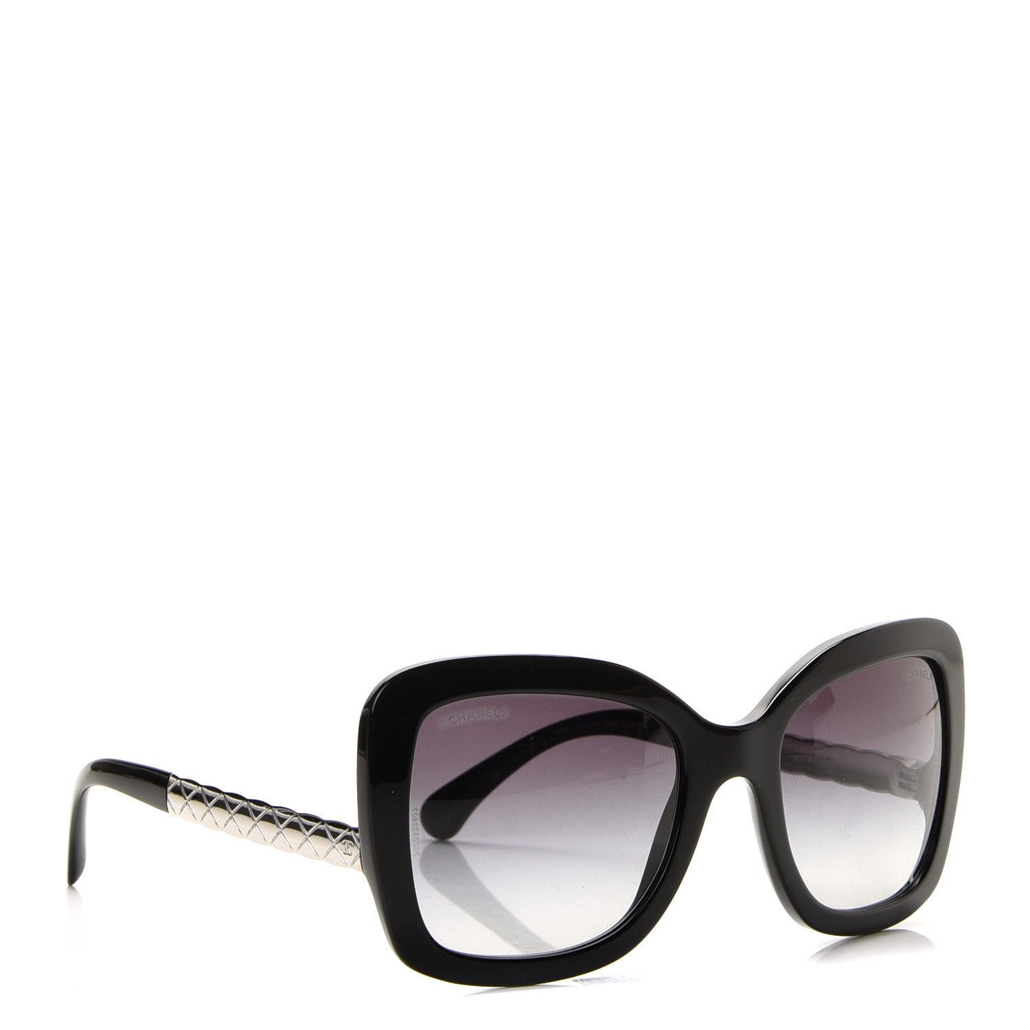 Chanel Acetate Spring Butterfly Sunglasses 5370 Black Silver 2 of 6