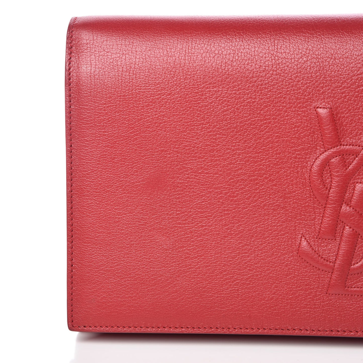 Calfskin Monogram Large Belle De Jour Clutch Red