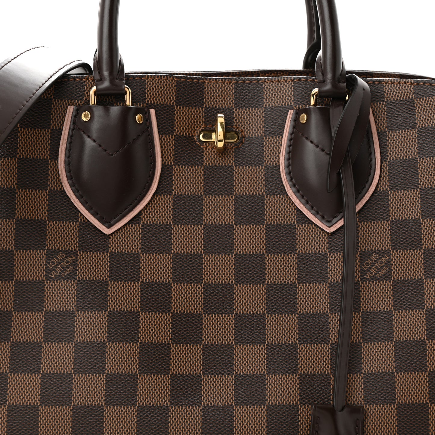 Cuir Taurillon Damier Ebene Normandy Magnolia