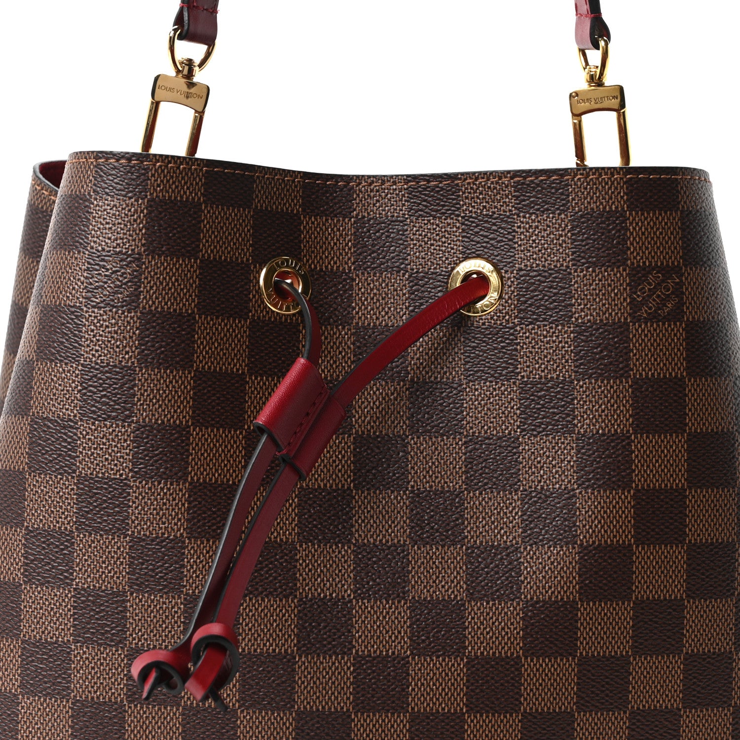 Louis Vuitton Damier Ebene Neonoe MM  Cherry Berry 6 of 8
