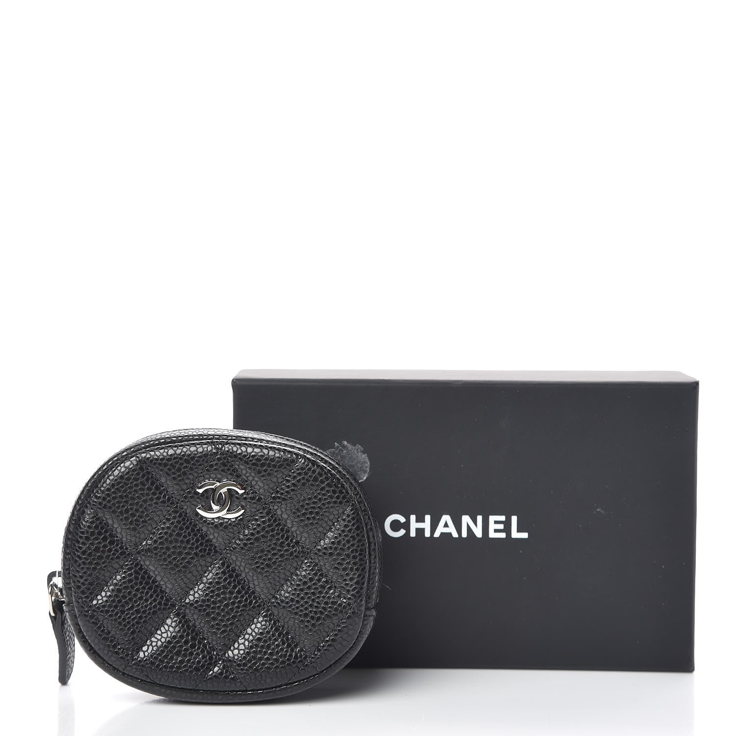 Chanel Caviar Quilted Zip Around Classic Coin Purse Black 8 of 8