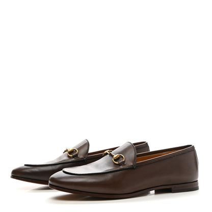 Gucci Calfskin Womens Jordaan Loafers 38 Fondente Brown 3 of 8