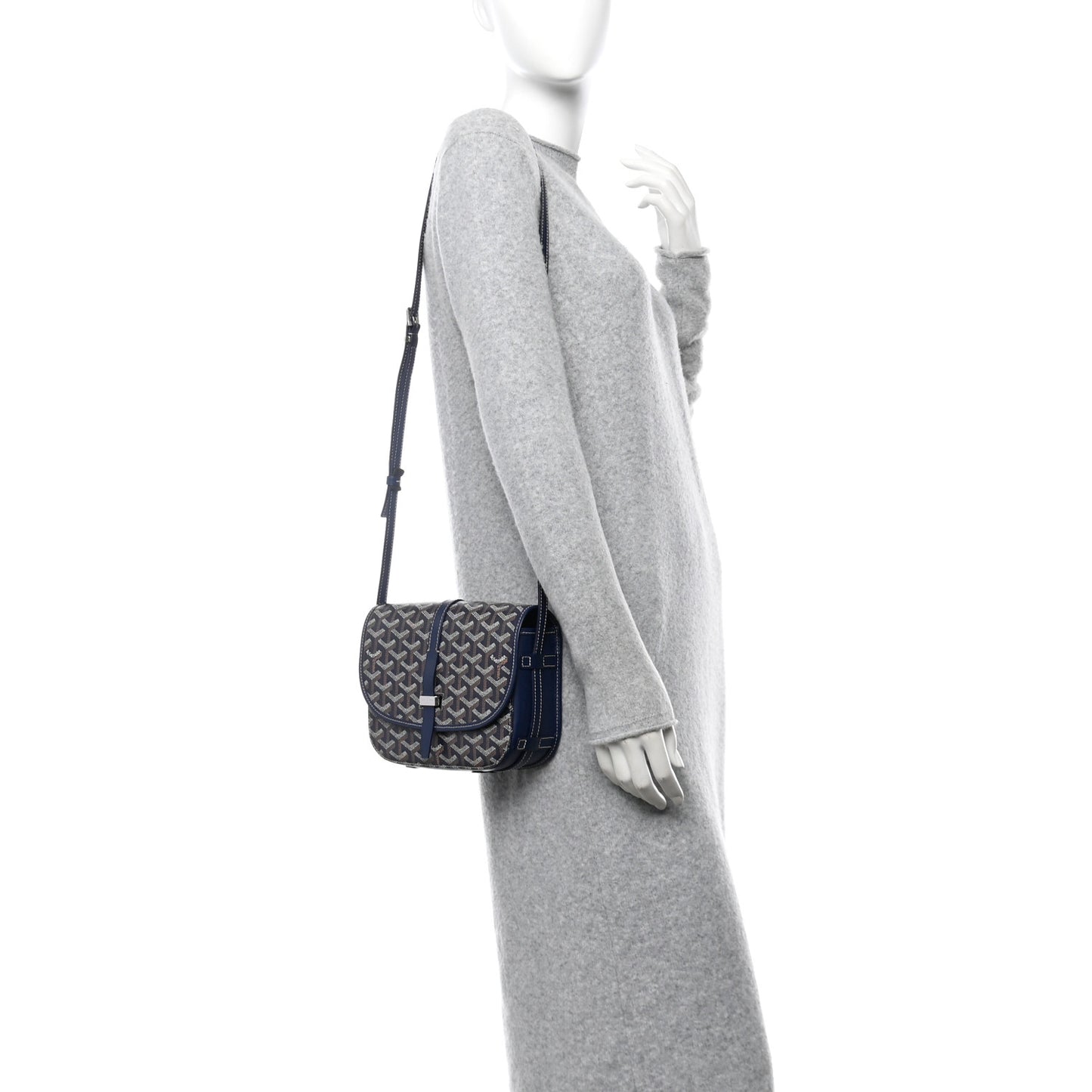 Goyardine Belvedere II PM Messenger Bag Navy