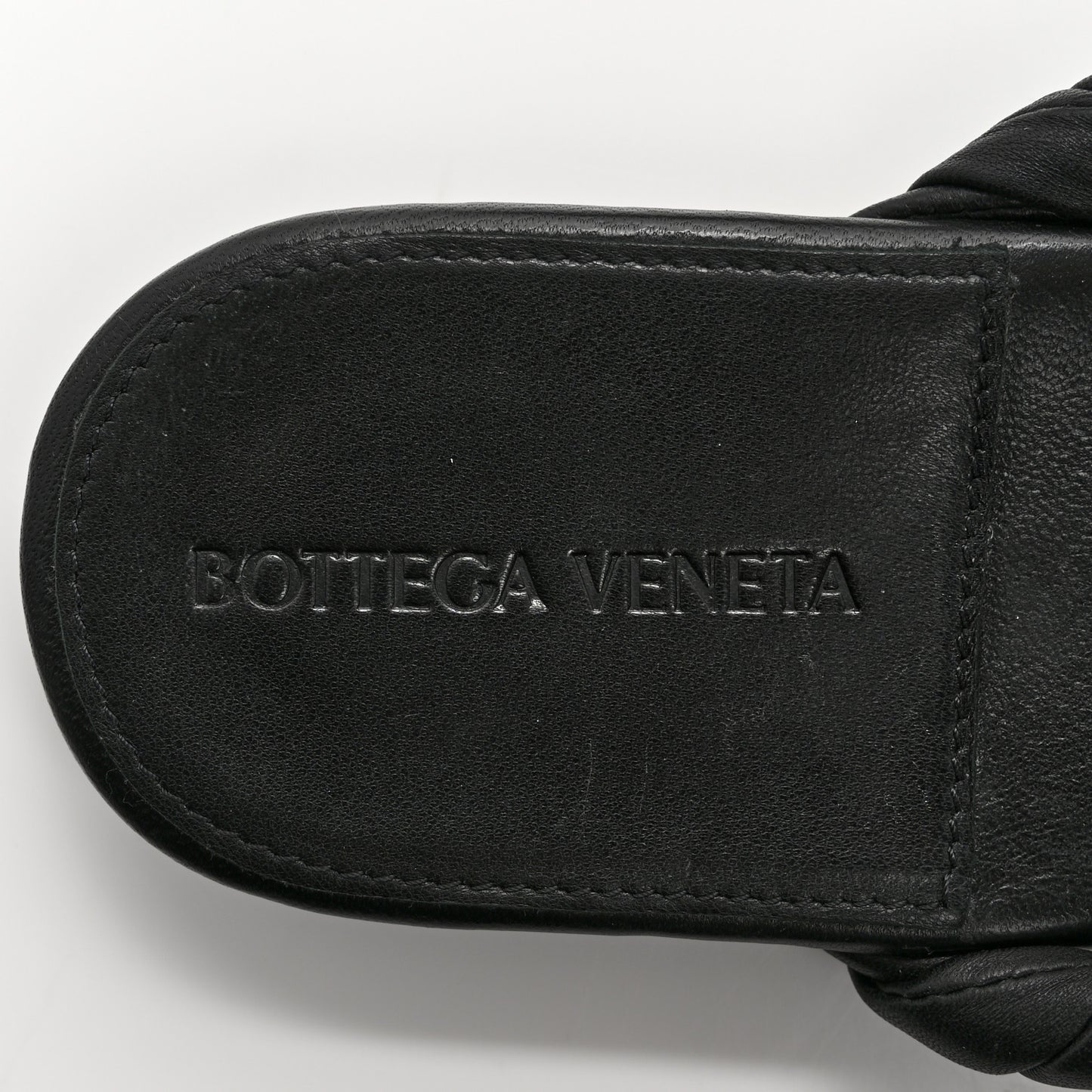 Nappa Chain Dot Flat Sandals 37 Black
