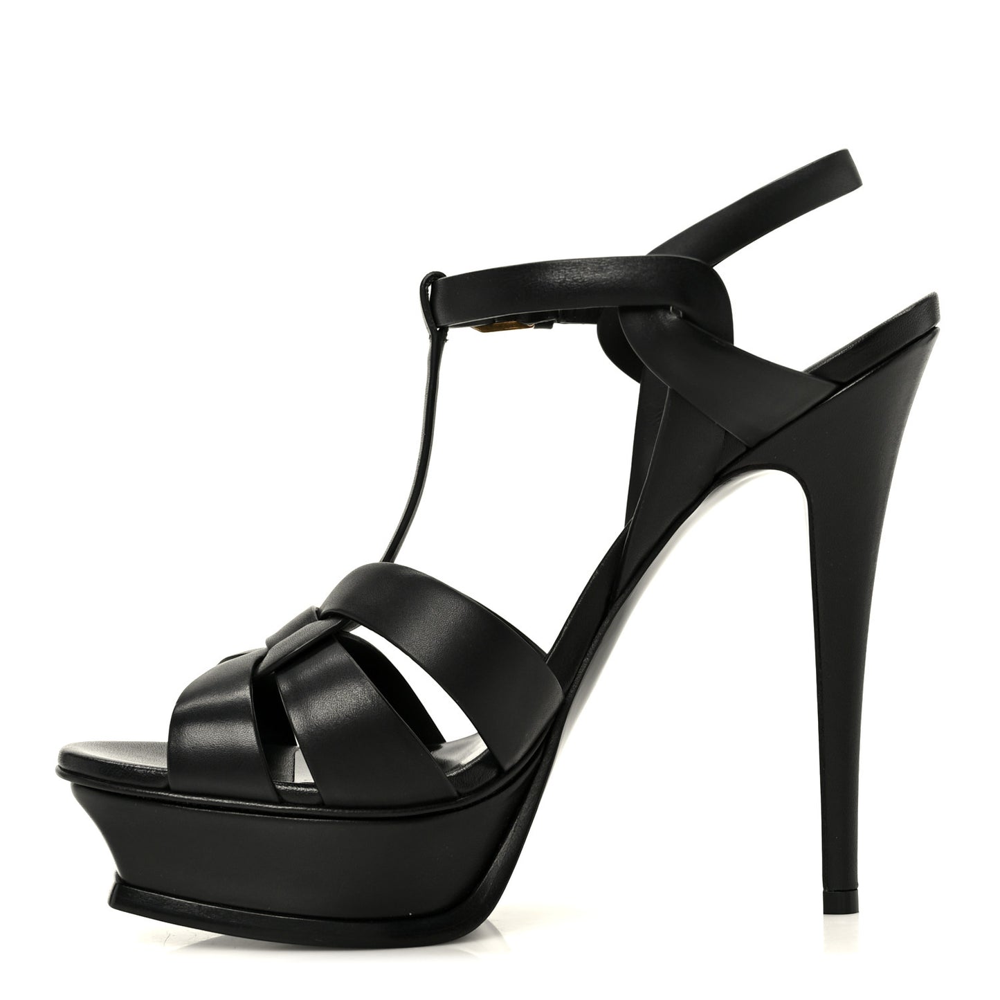 Calfskin Tribute 105 Platform Sandals 39.5 Black