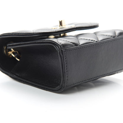 Chanel Lambskin Quilted Mini Trendy CC Chain Wallet Black 9 of 11