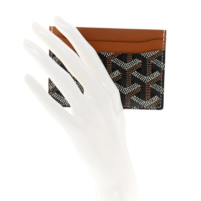 Goyard Goyardine Saint Sulpice Card Holder Black Gold 2 of 7