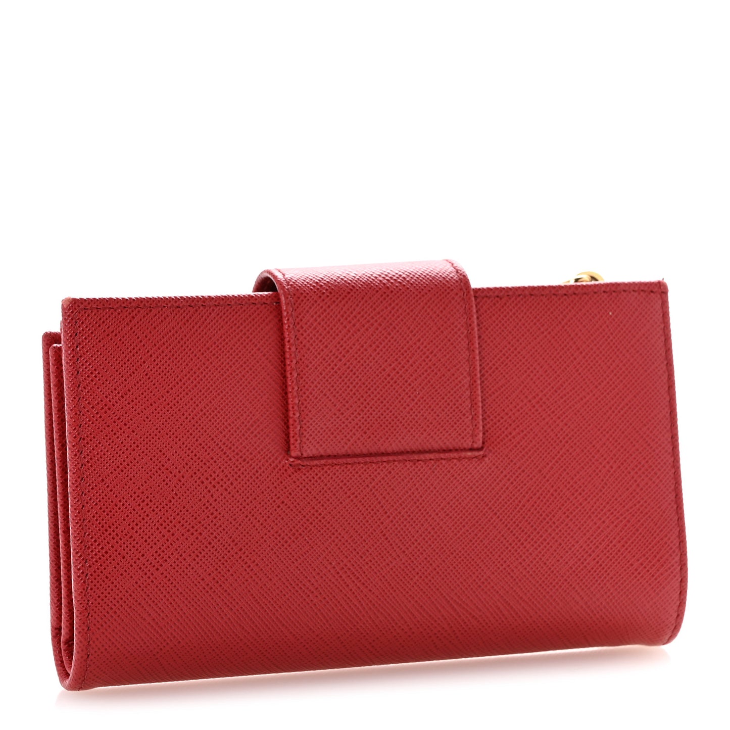 Saffiano Metal Tab Wallet Fuoco