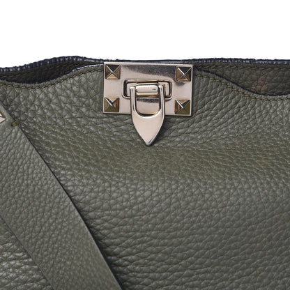Valentino Garavani Pebbled Calfskin Small Rockstud Flip-Lock Messenger Bag Oasis 8 of 18
