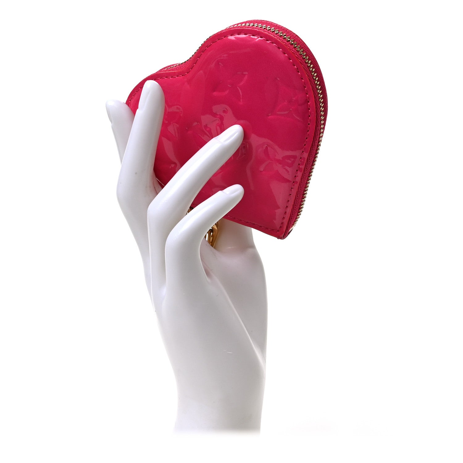 Louis Vuitton Vernis Heart Coin Purse Rose Pop 2 of 7