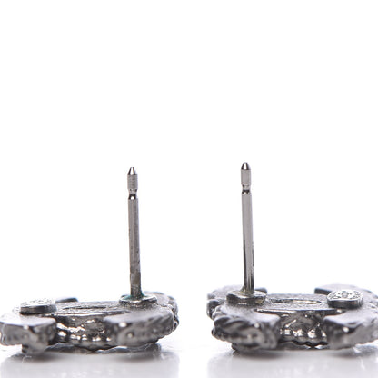 Chanel Ruthenium Enamel CC Earrings Black 3 of 7