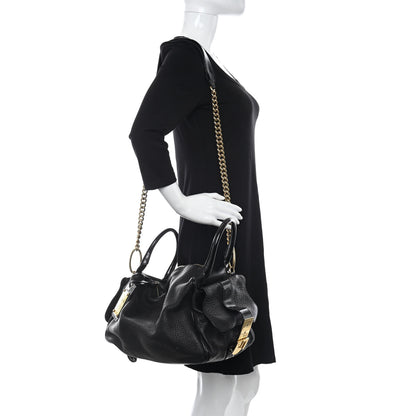 Dolce & Gabbana Calfskin Buckle Satchel Black 2 of 10