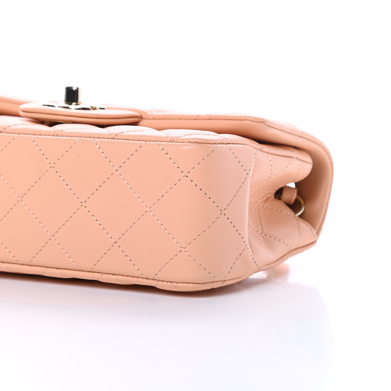 Chanel Lambskin Quilted Mini Rectangular Flap Light Pink 10 of 10