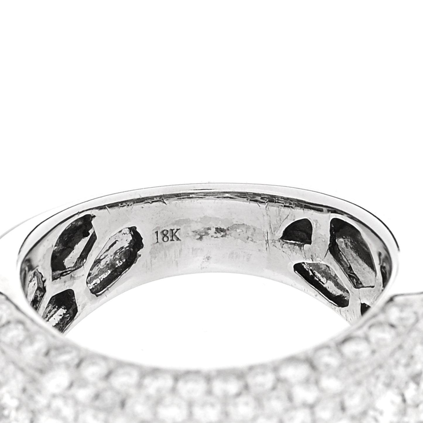 18K White Gold Diamond 3.15ctw Band Ring 53 6.25