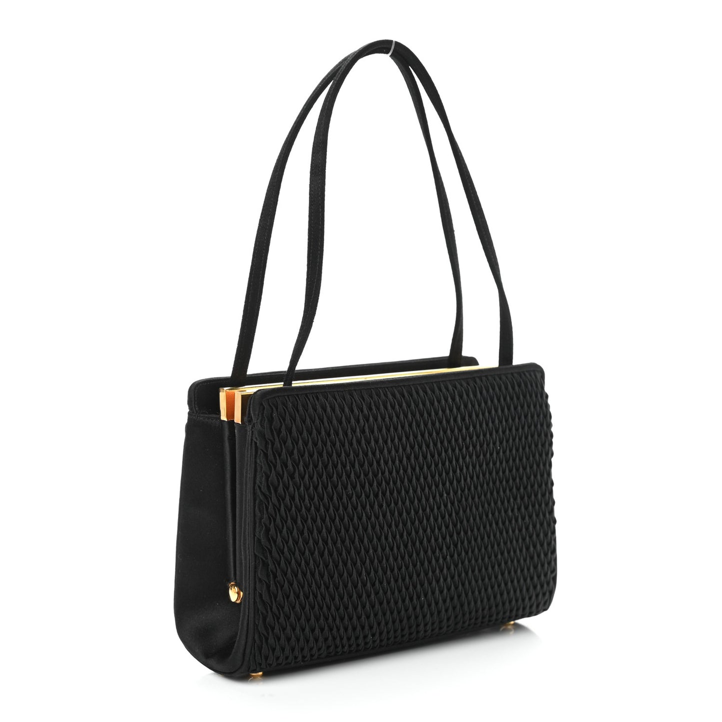 Satin Butterfly Evening Clutch Black