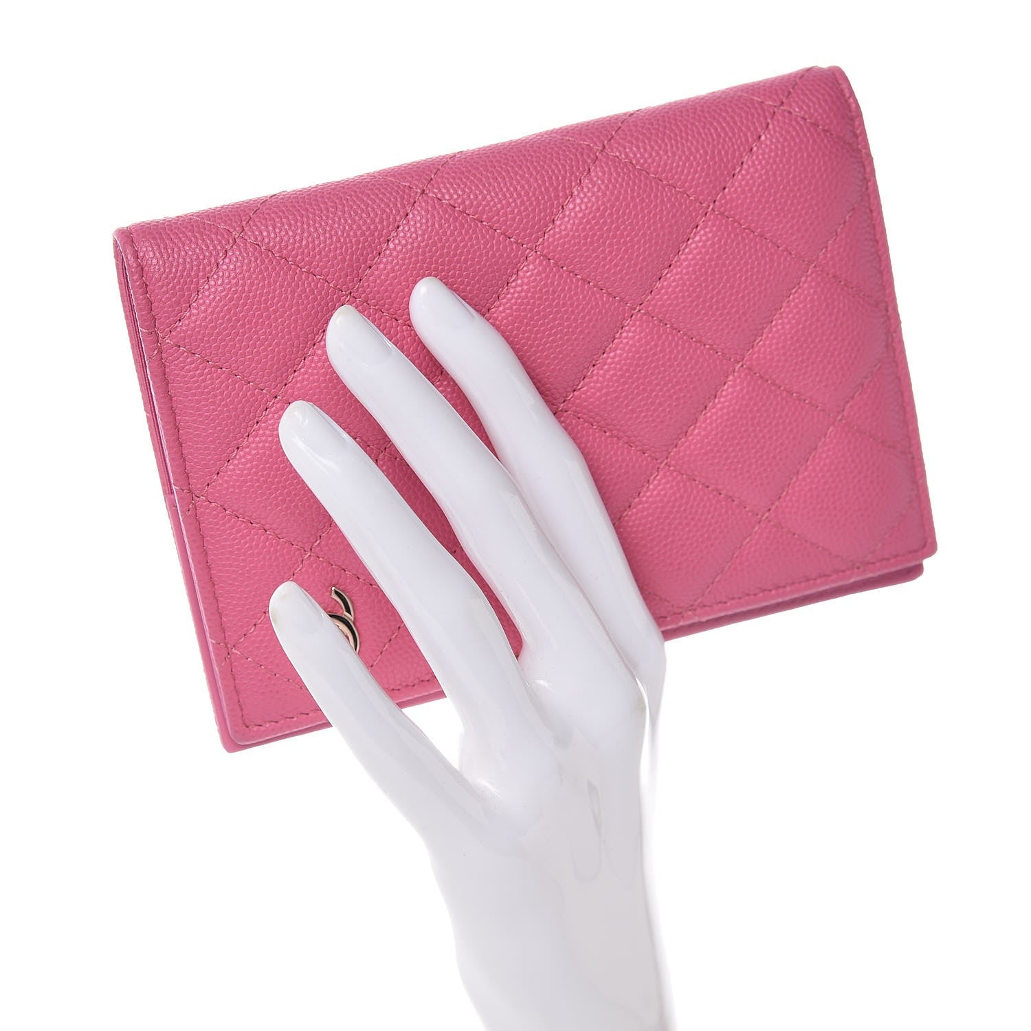 Chanel Caviar Quilted Passport Holder Pink 2 of 8
