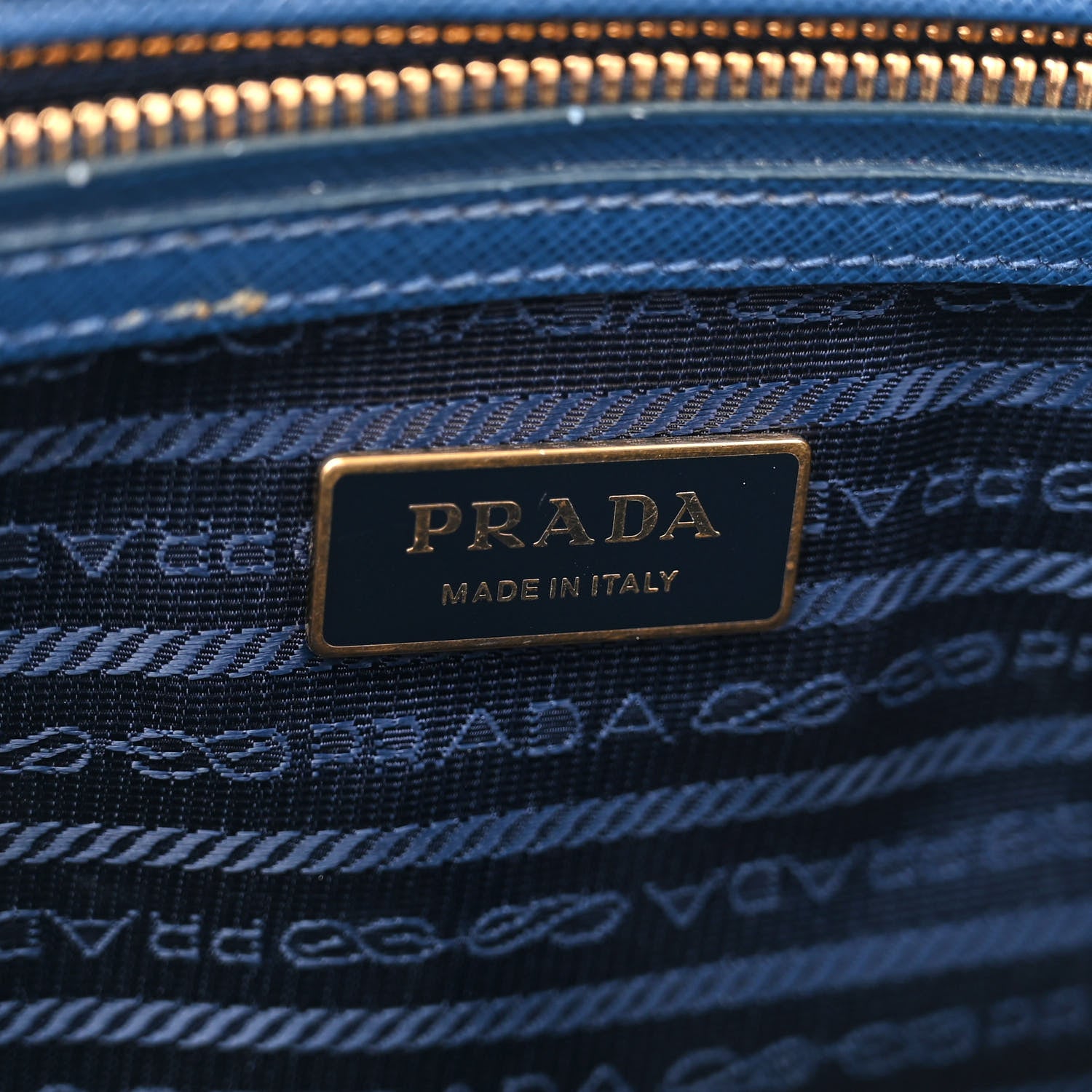 Prada Saffiano Small Galleria Double Zip Tote Bluette 7 of 18
