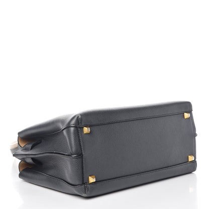 MCM Grained Calfskin Medium Milla Tote Phantom Grey 4 of 17
