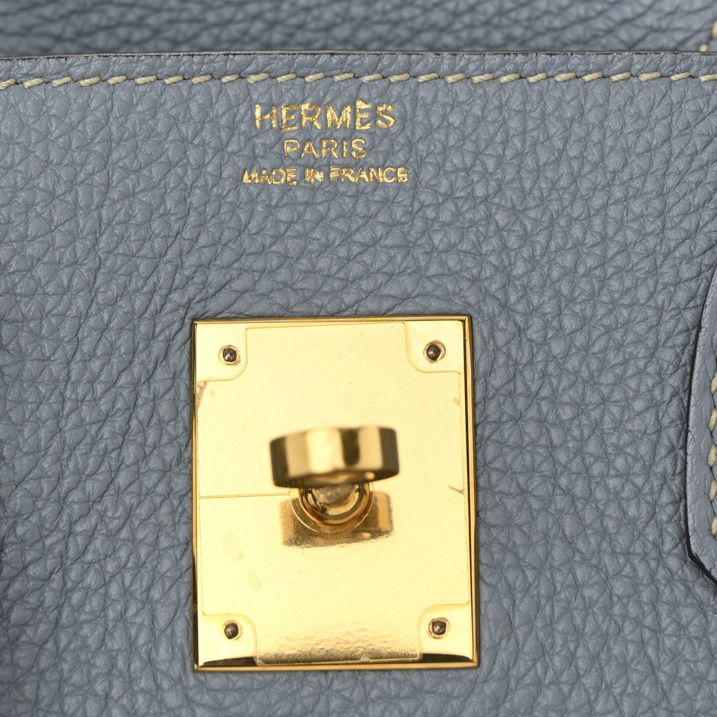Togo Birkin 30 Bleu Lin