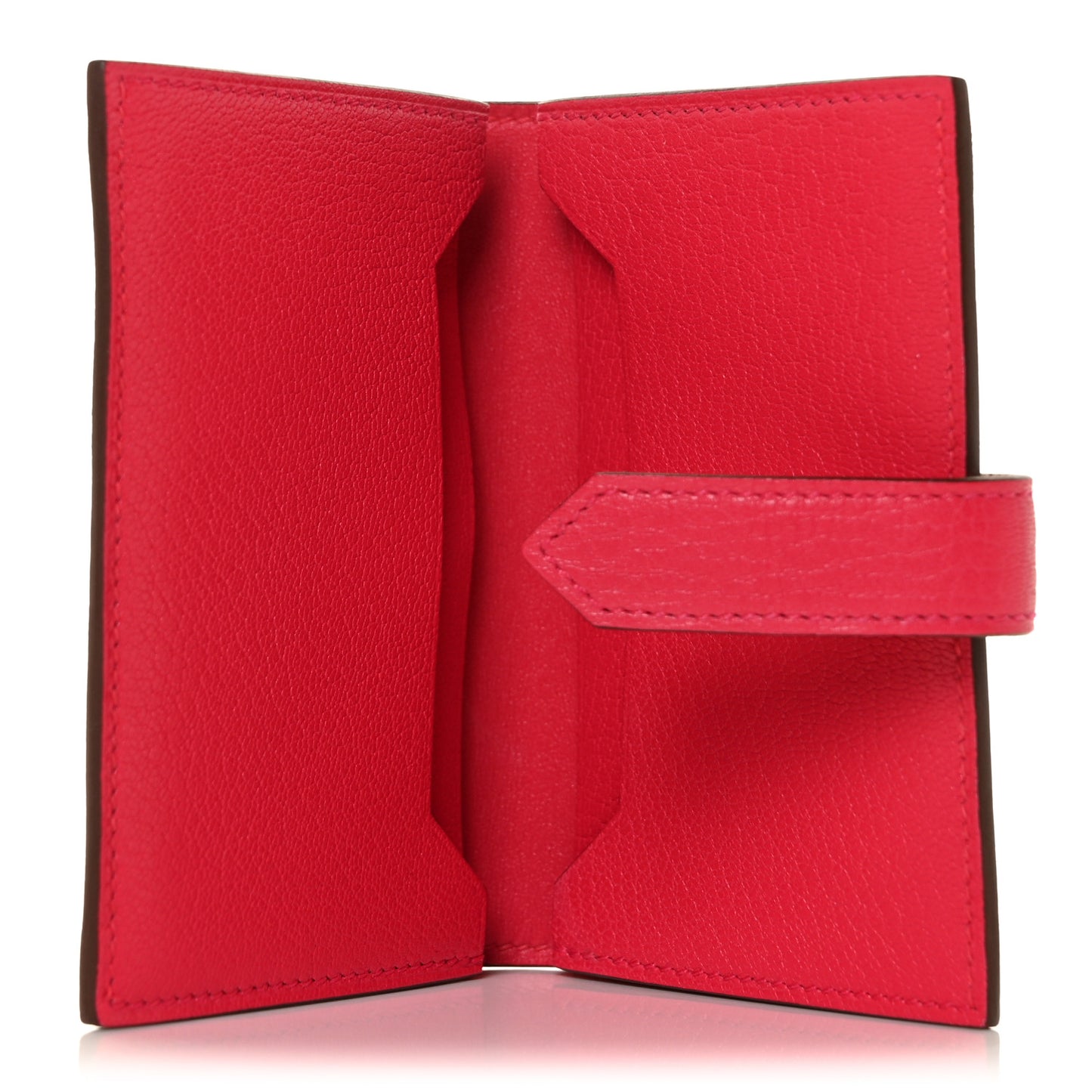Chevre Mysore Bearn Card Holder Wallet Rose Extreme