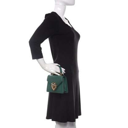 Dolce & Gabbana Smooth Calfskin Small Devotion Envelope Top Handle Bag Green 2 of 9
