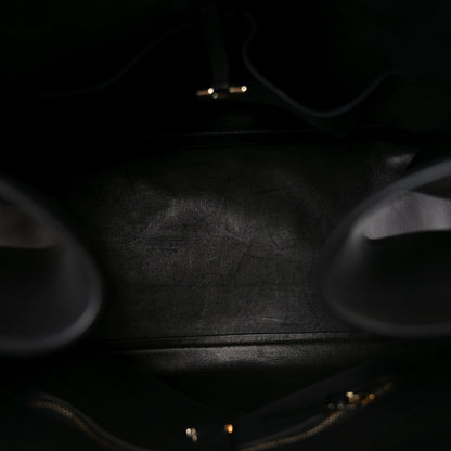 The Row Polished Saddle Calfskin Soft Margaux Belt 15 Black 5 of 9
