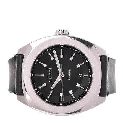 Gucci Stainless Steel Calfskin 44mm GG2570 Toscano Quartz Watch Black 3 of 9
