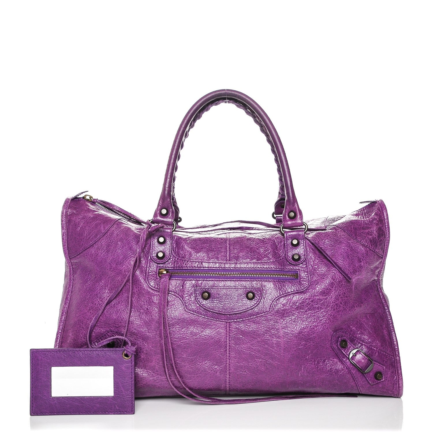 Balenciaga Agneau Classic Hardware Work Ultraviolet 1 of 7