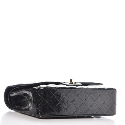 Chanel Patent Quilted Sparkle Glitter Medium Double Flap Black 4 of 15