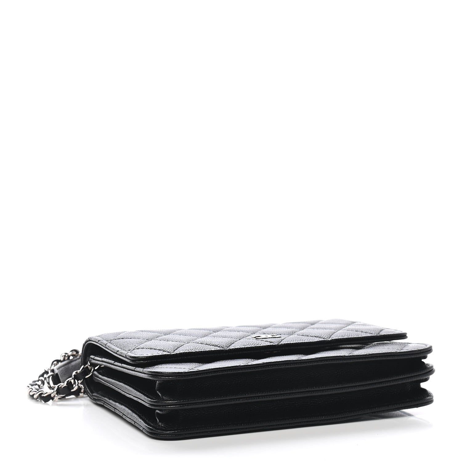 Chanel Caviar Quilted Square Wallet On Chain WOC Black 4 of 10