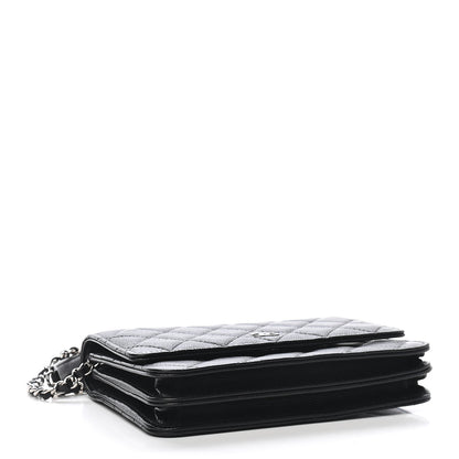 Chanel Caviar Quilted Square Wallet On Chain WOC Black 4 of 10