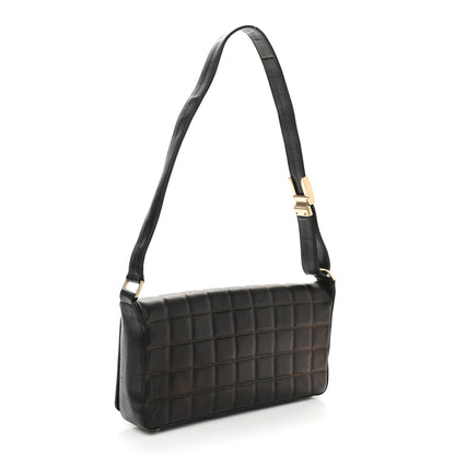 Chanel Lambskin Quilted CC Chocolate Bar Flap Black 3 of 12