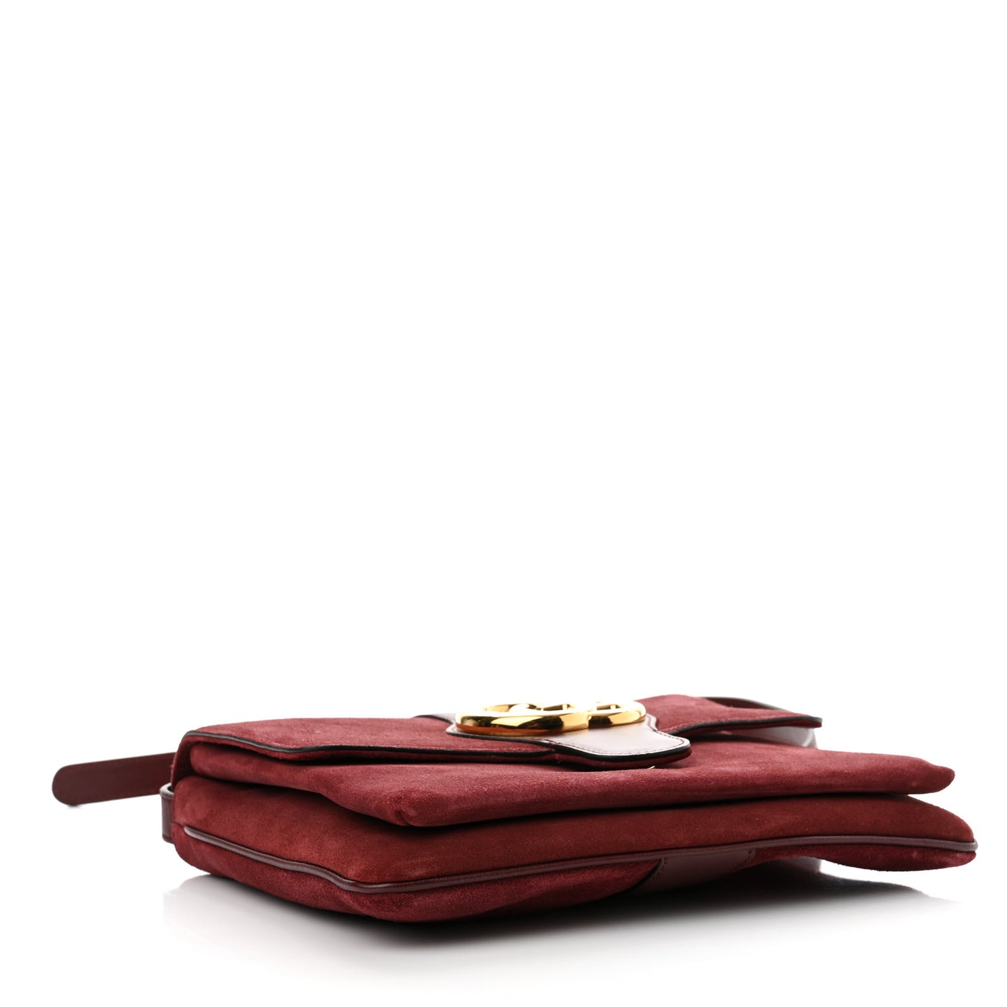 Suede Medium Arli Flap Shoulder Bag Vintage Bordeaux