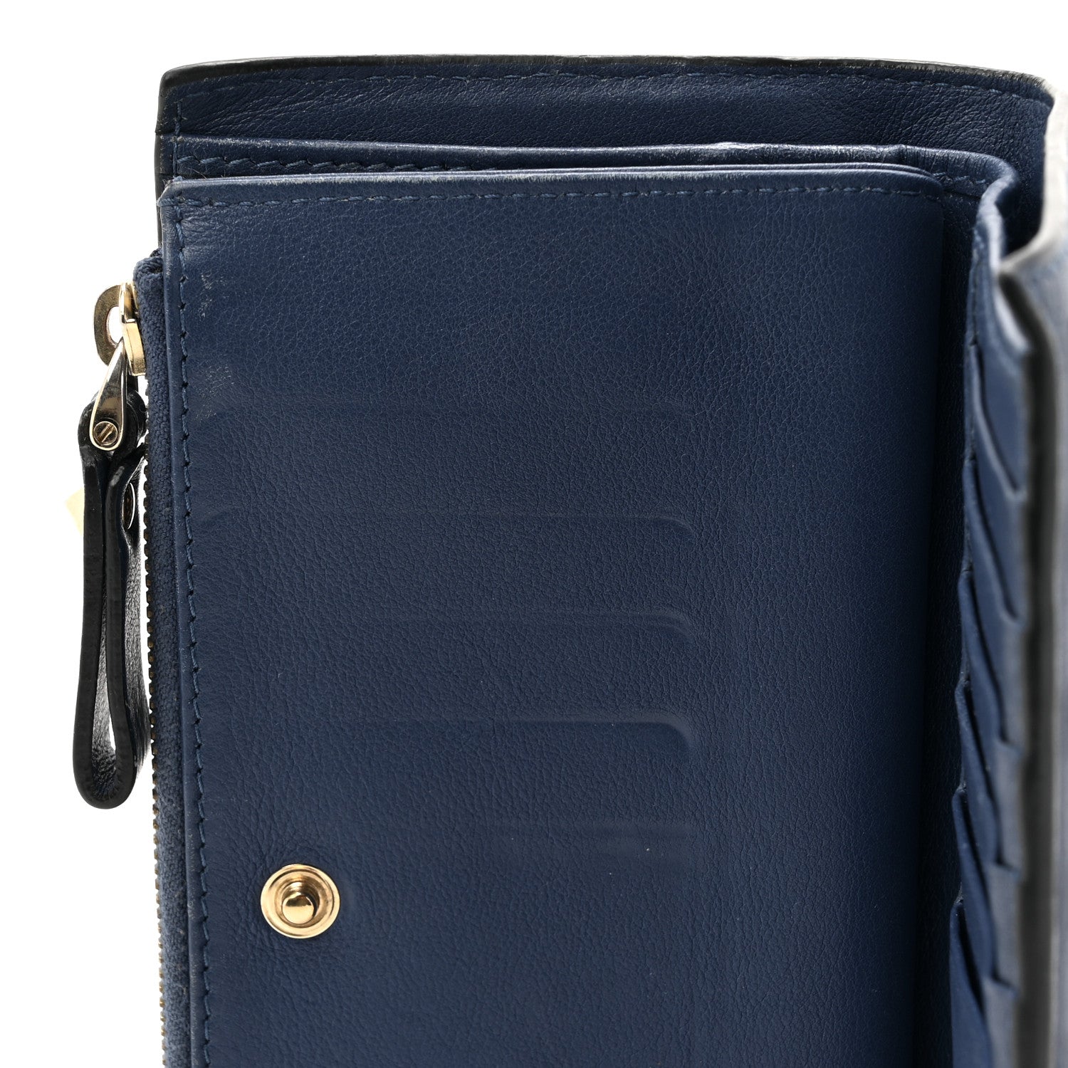 Valentino Garavani Calfskin Rockstud Continental Wallet Baltique 9 of 11