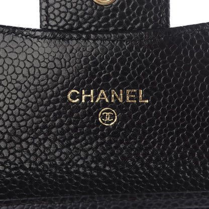 Chanel Caviar Quilted Flap Card Holder Wallet Black 5 of 8