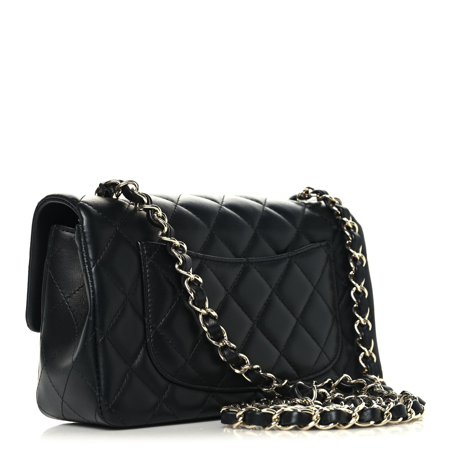 Chanel Lambskin Quilted Mini Rectangular Flap Black 3 of 11