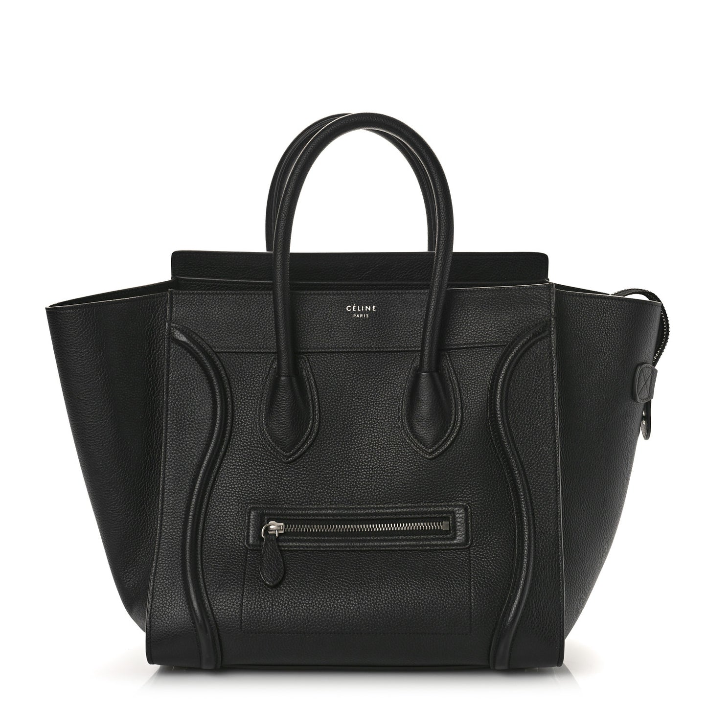 Drummed Calfskin Mini Luggage Black