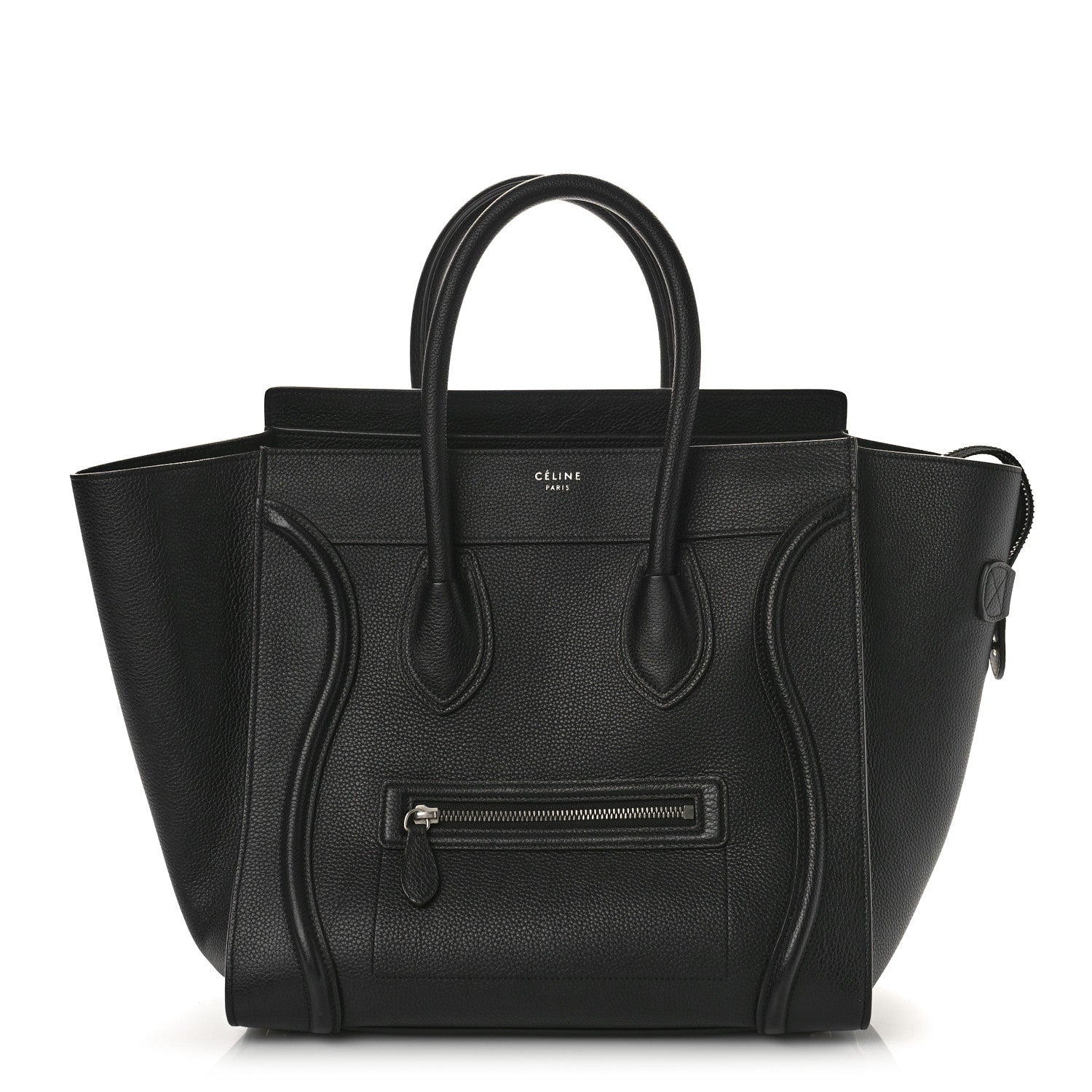 Celine Drummed Calfskin Mini Luggage Black 1 of 8