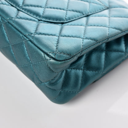 Chanel Metallic Calfskin Quilted 2.55 Reissue 226 Flap Turquoise 17 of 23