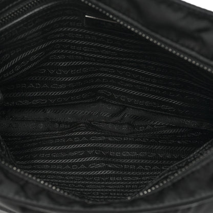 Prada Re-Nylon Saffiano Single Snap Buckle Flap Messenger Bag Black 5 of 9