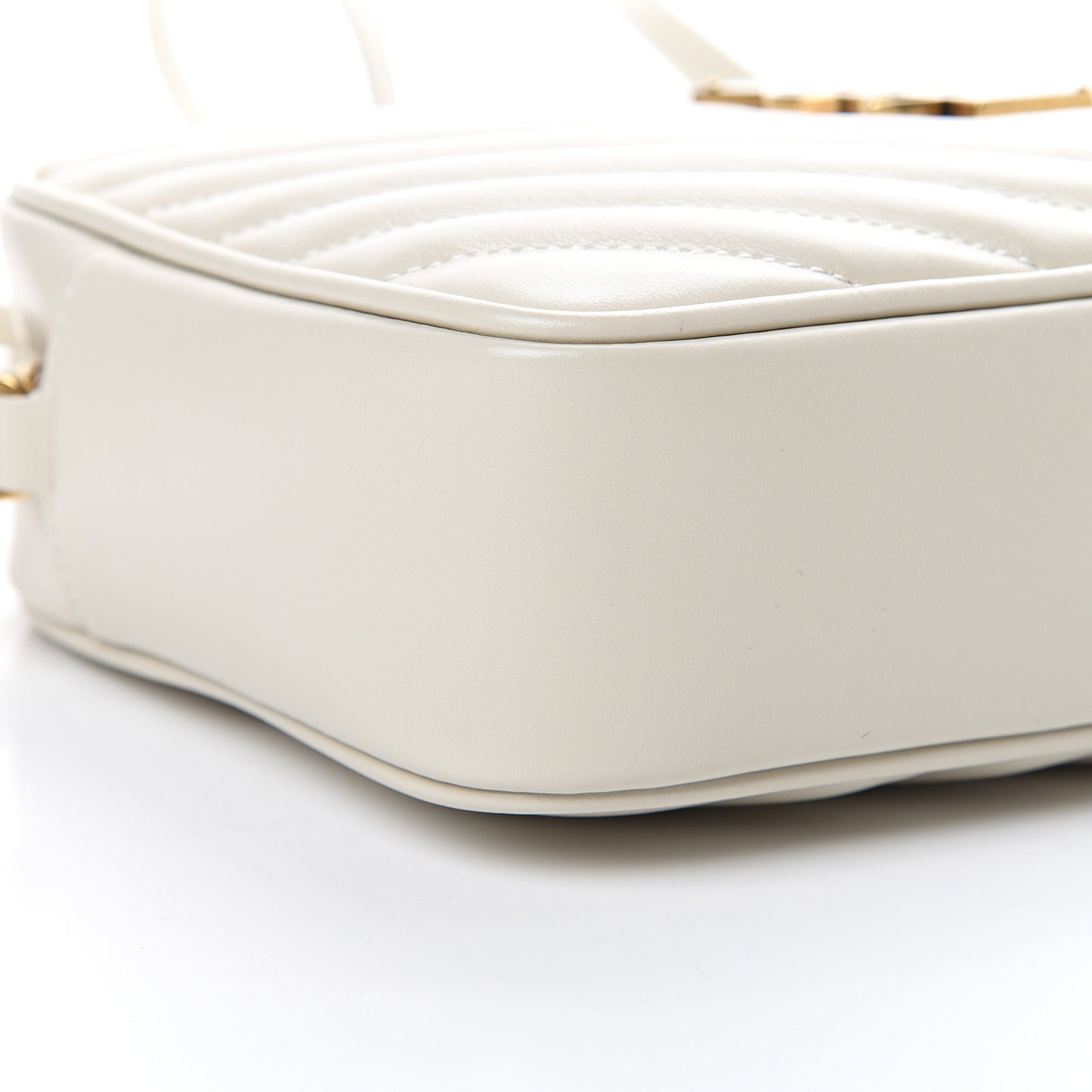 Calfskin Matelasse Monogram Lou Camera Bag Crema Soft