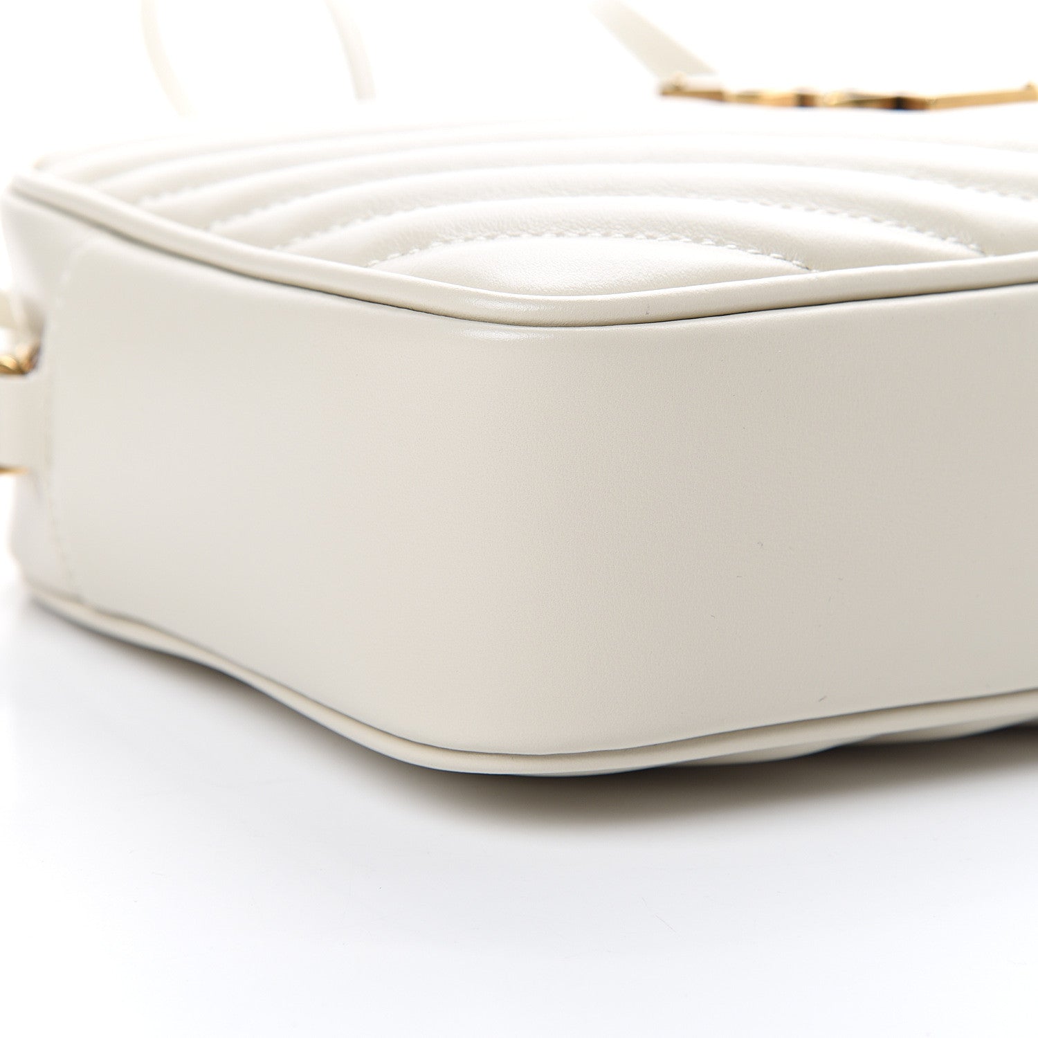 Saint Laurent Calfskin Matelasse Monogram Lou Camera Bag Crema Soft 8 of 9