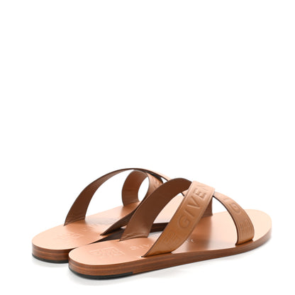 Givenchy Calfskin Logo Strap Sandals 38 Brown 4 of 8