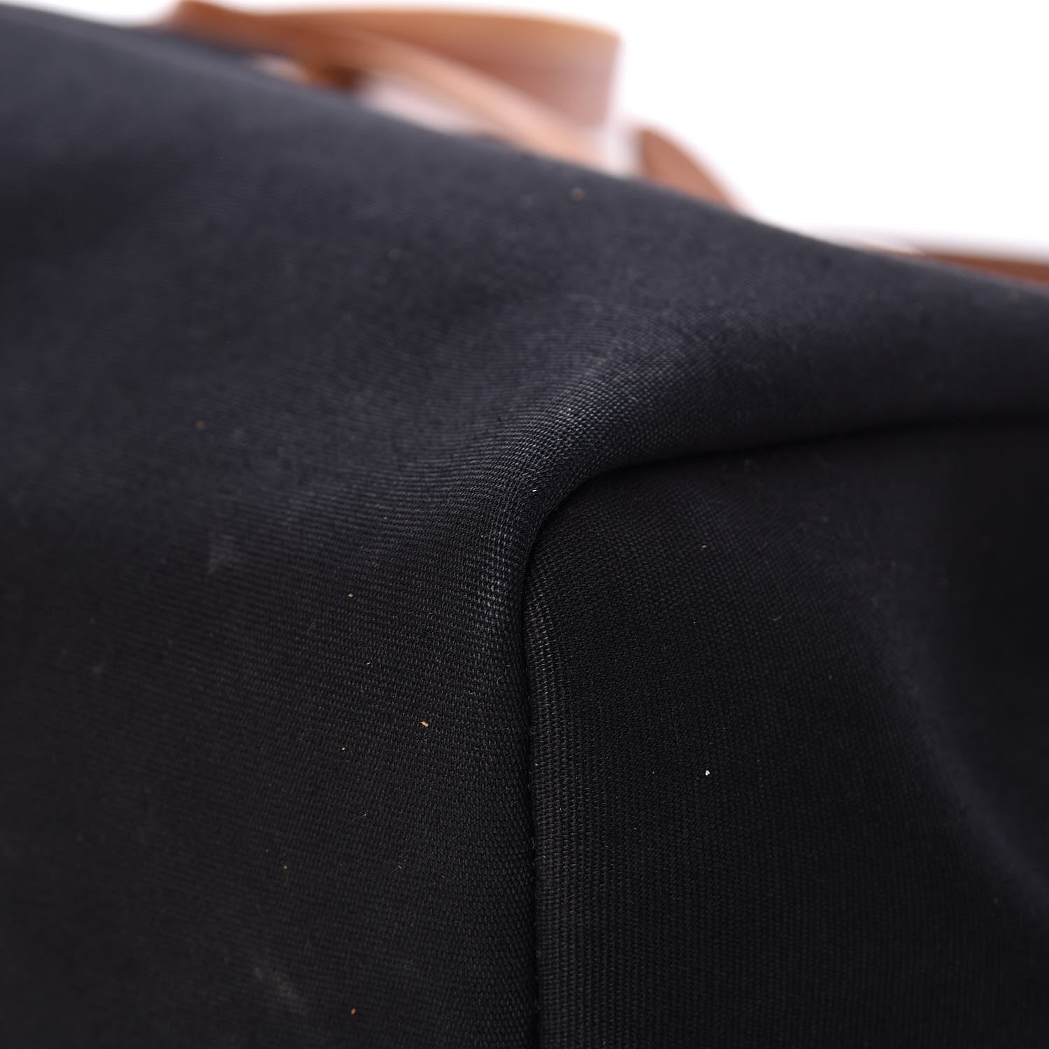 Hermes Toile Vache Calfskin Herbag 30 PM Black Natural 30 of 34